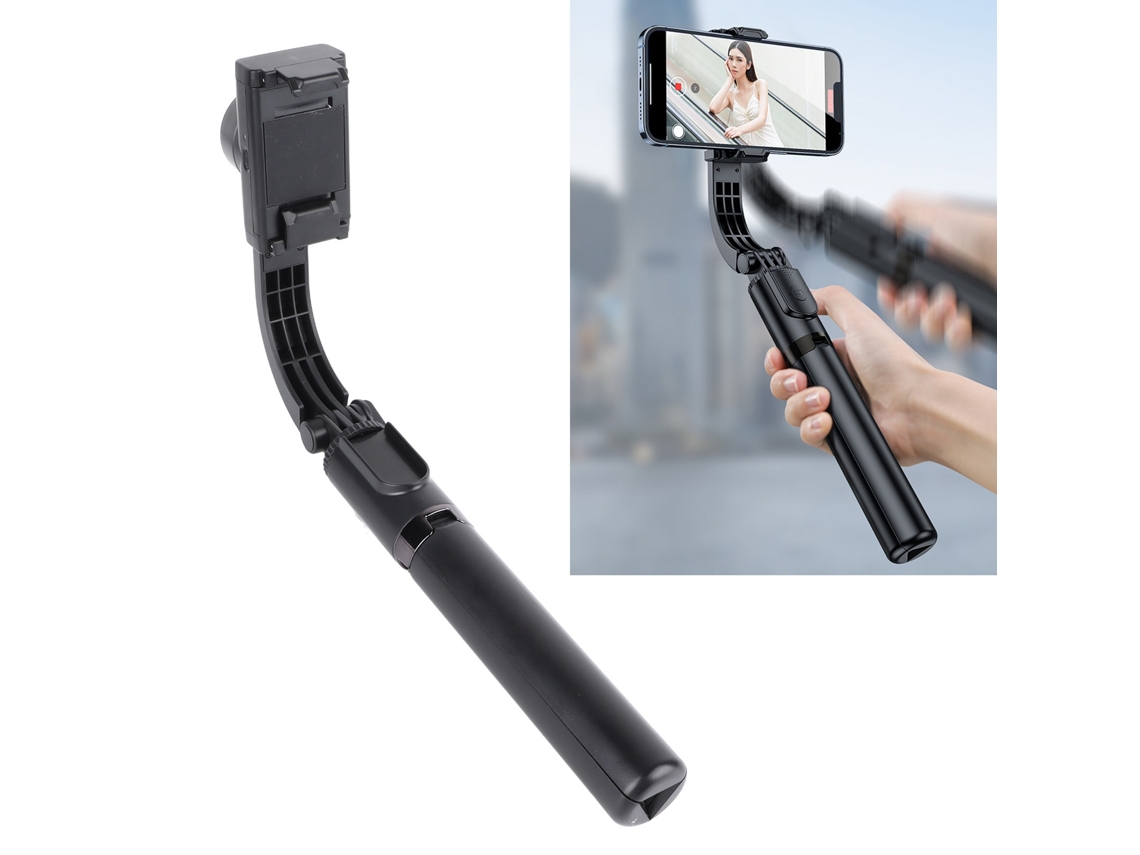 Lurelia Estabilizador Retrátil Para Telemóvel Com Suporte, Selfie Stick 360º Antivibração