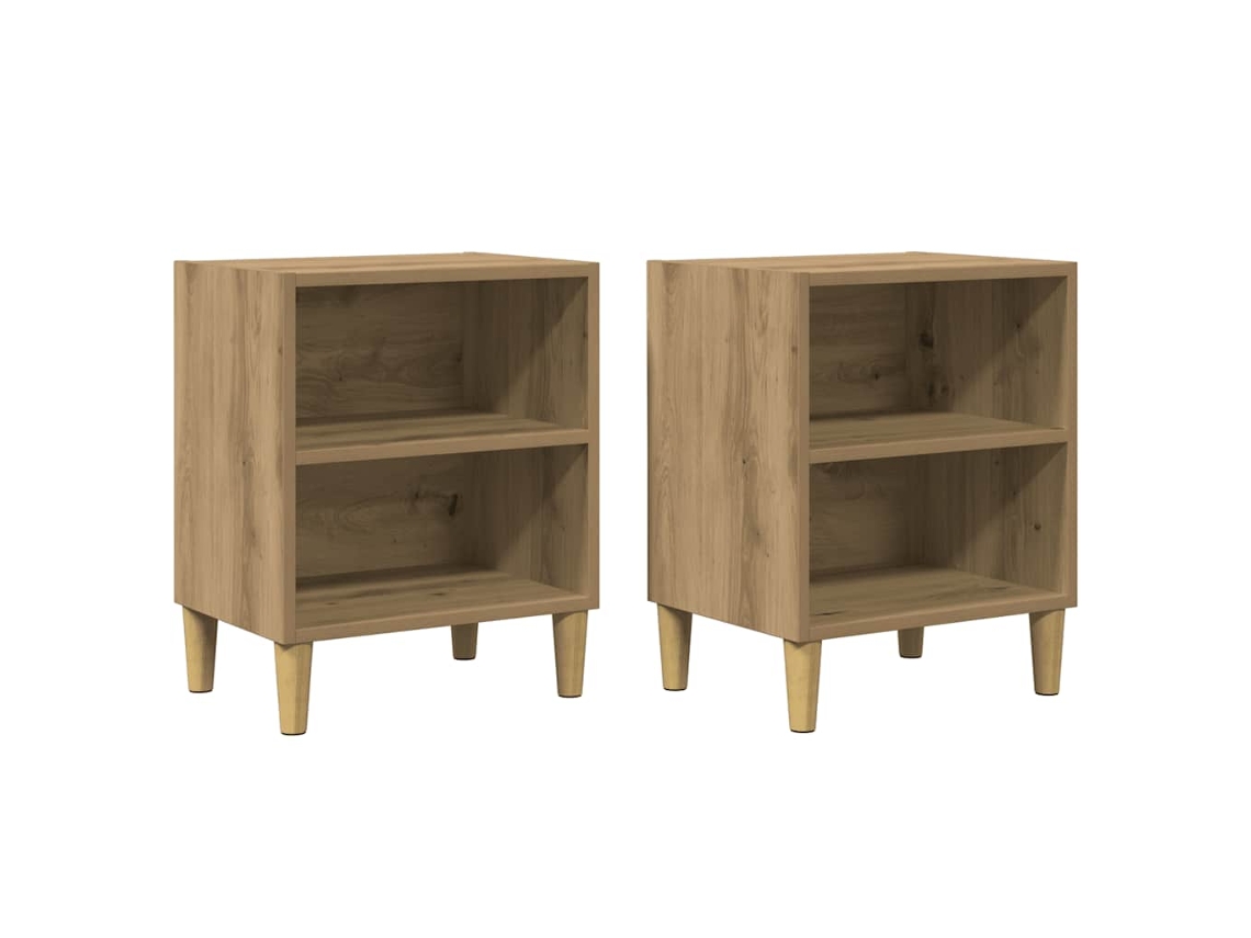 Bedside Cabinet, Bedside Cabinets Vidaxl Marrom Madeira Processada (n/a)