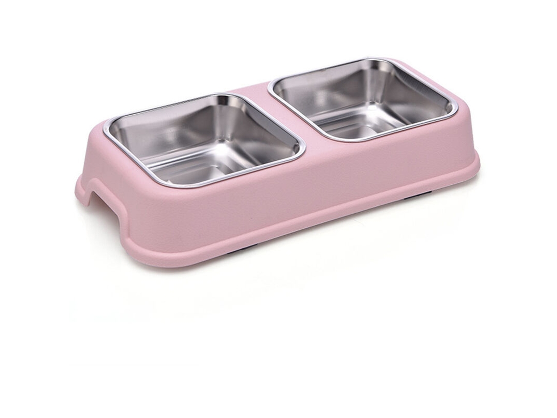 Tigela Dupla para Cães, Estação de Alimentação para Animais de Estimação, em Aço Inoxidável AQUAFORGE