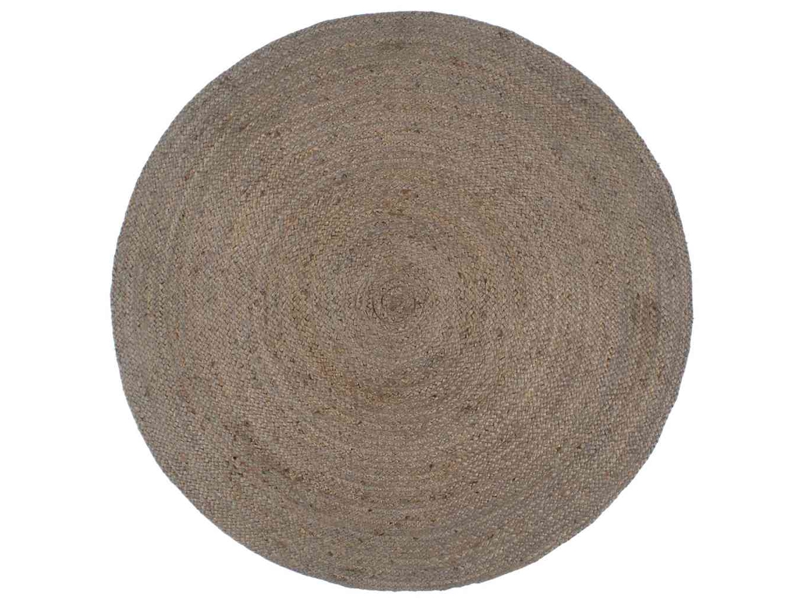 Vidaxl Tapete Artesanal Em Juta Redondo 180 Cm Cinzento