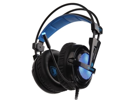 Fones de ouvido para jogos Sades Locust Plus 7.1 Surround Preto Azul Sde