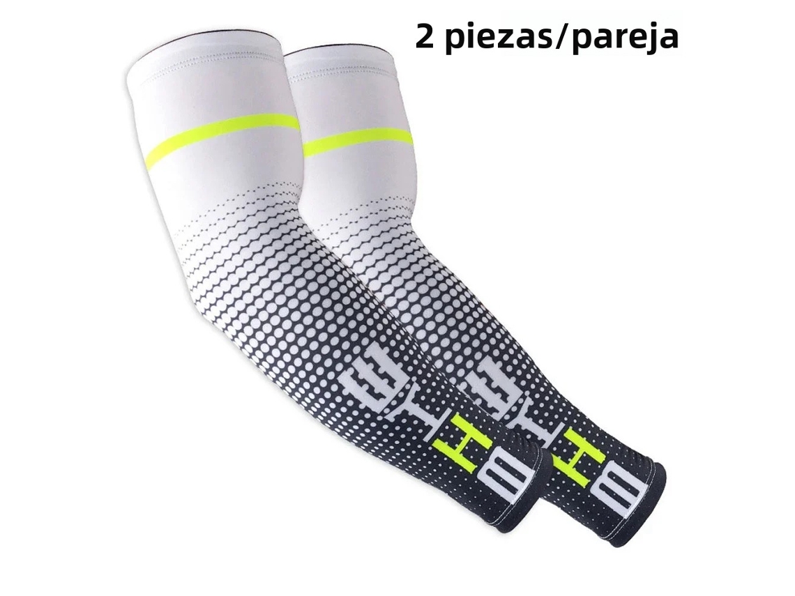 Mangas Elásticas para os Braços com Proteção Uv para Corrida no Verão (branco G)