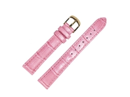 Correa De Reloj De Cuero Pu Lujo Con Hebilla De Acero Inoxidable Rosa Mujer 18mm