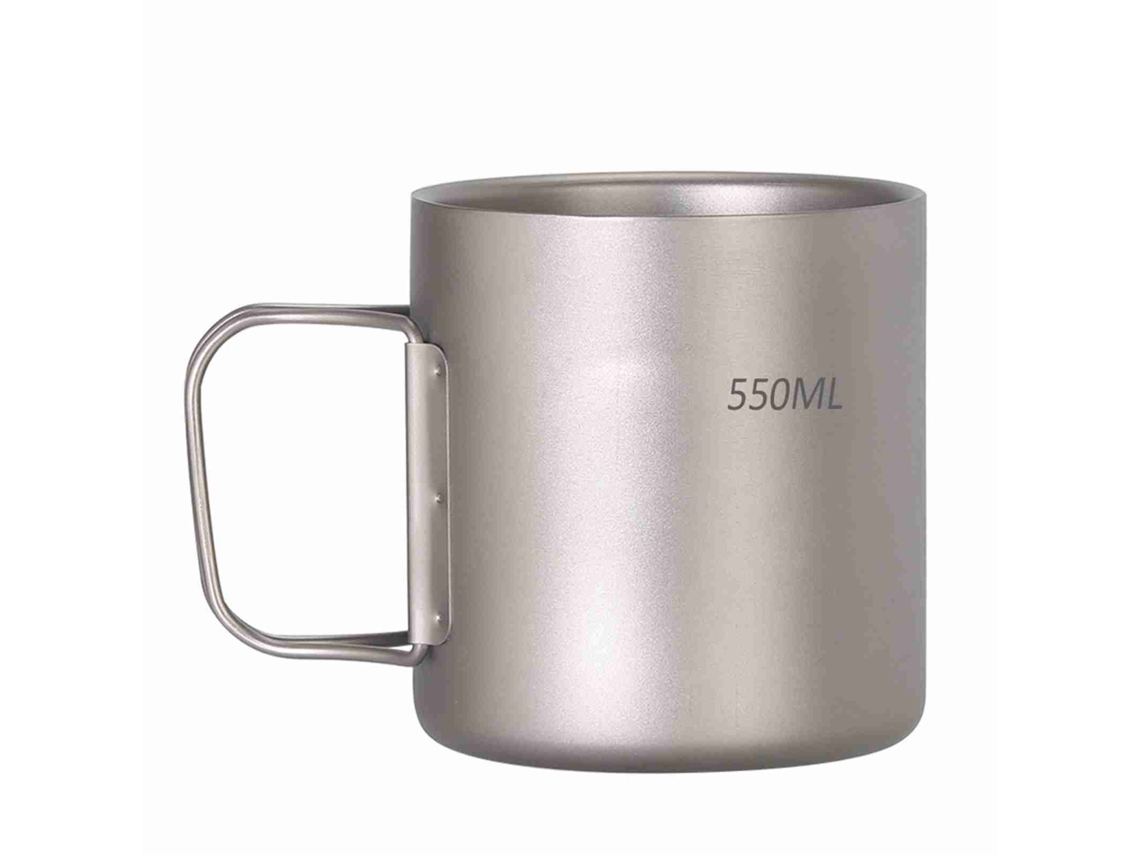 Copo de Titânio Parede Dupla 220 550ml Casa Camping
