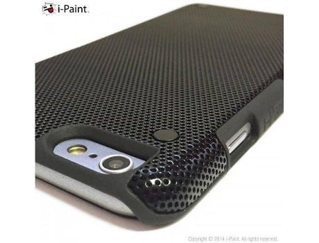Capa iPhone 6, 6s, 7, 8 I-PAINT Metal Preto