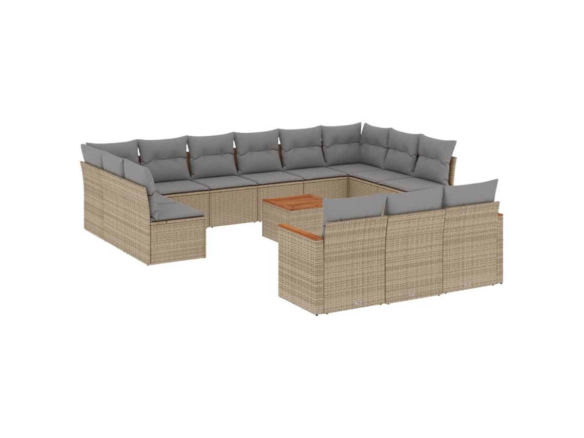 Garden Sofa Set, Garden Sofa Sets Vidaxl Bege Rattan / Vime (n/a)