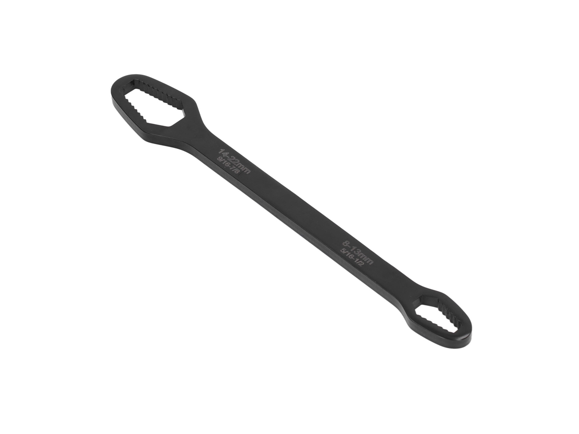 YURU chave Universal Multifuncional de Dois Lados em Aço 45, Ferramenta de Reparo Leve 250g, Electrophorese Preta Espessa