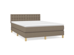 Box Spring Bed, Box Spring Beds Vidaxl Cinzento-acastanhado Tecido (140 X 200 Cm)