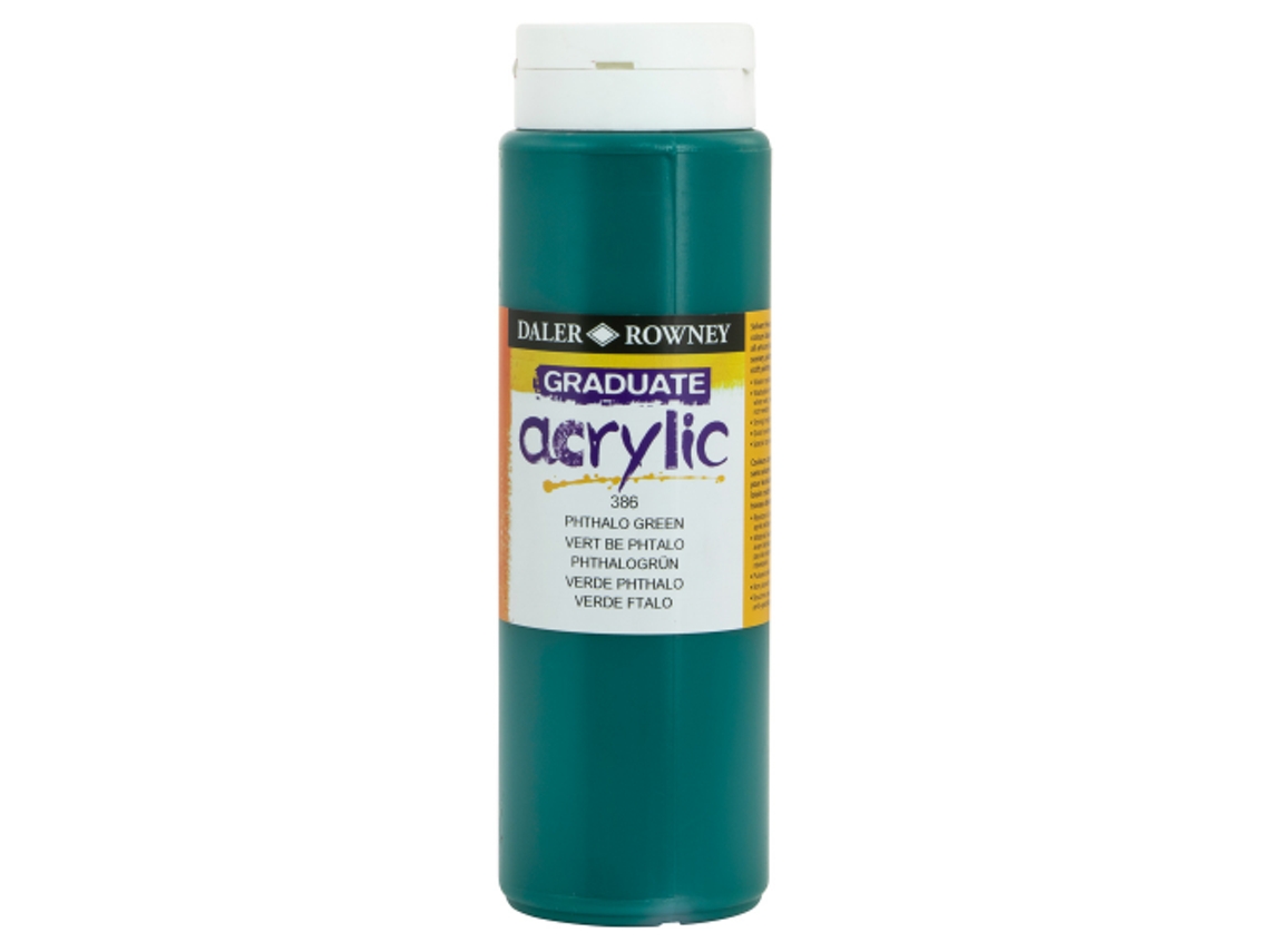 Pintura Acrílica Graduate Daler Rowny 500 Ml (386 Verde Ftalo)