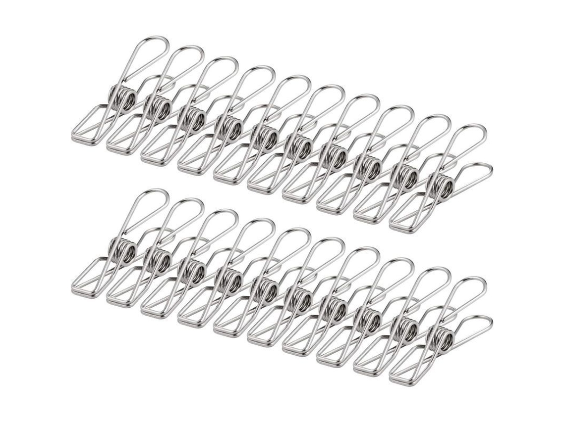 Pinzas De Ropa De Acero Inoxidable Inquebrantables Resistentes Al Viento 20 Piezas