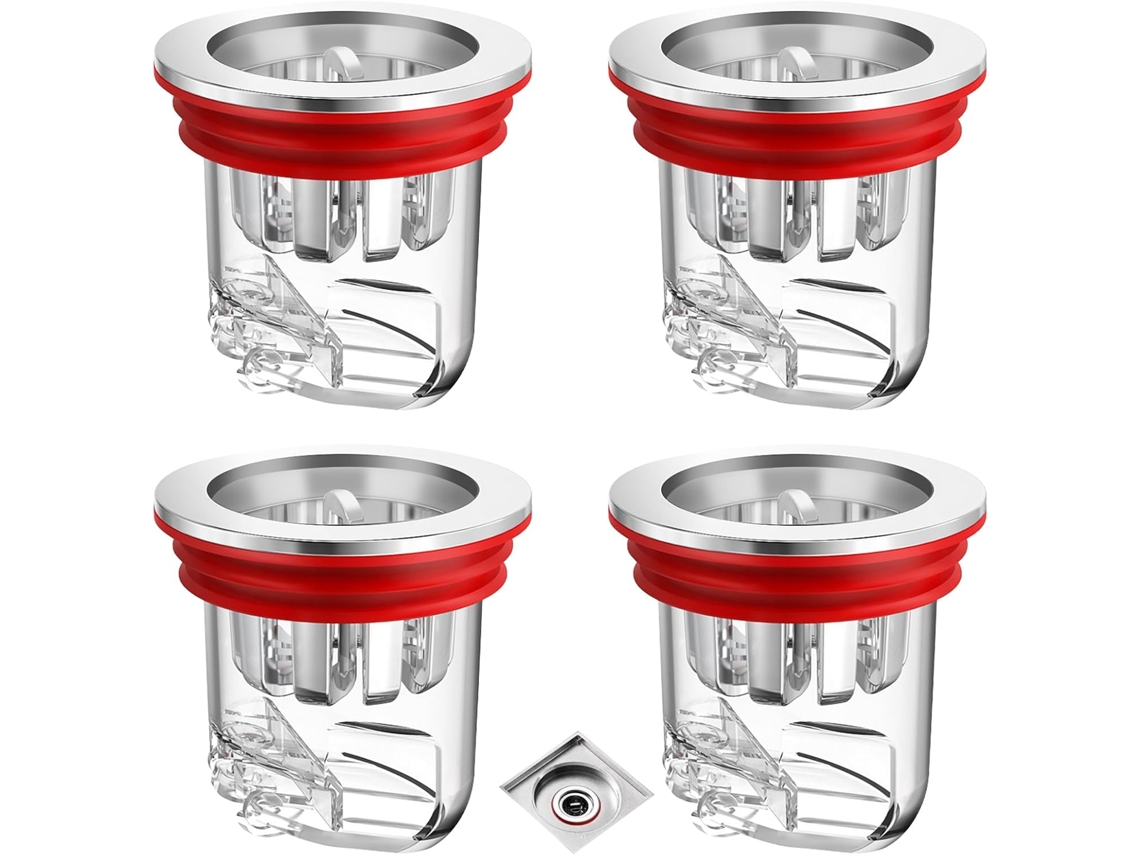 Conjunto de 4 Válvula Anti odor para Ralo AQUAFORGE