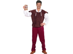 Fato de Locandiero italiano marrom e branco para homem