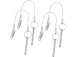 Conjunto De 4 Pinos De Aço Com Travamento Rápido E Anel Para Equipamentos E Ferragens Náuticas