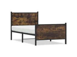 Bed Frame, Bed Frames Vidaxl Marrom Aço (90 X 190 Cm)