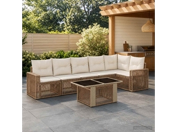 Vidaxl Conjunto De Sofá De Jardim 7 Unid. 6-número De Lugares