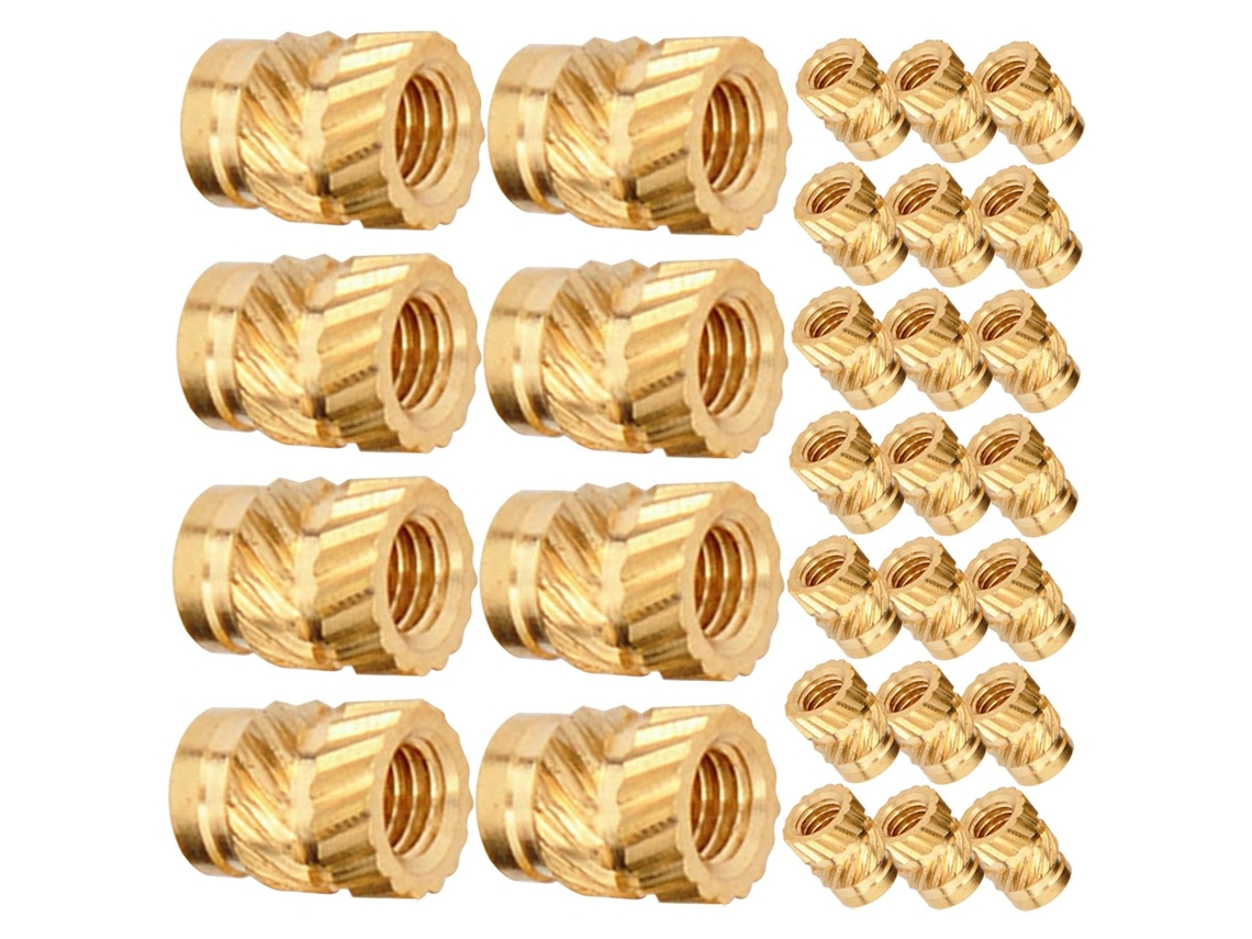 Shineofi 100 Porcas De Inserção Latão Recartilhado, Resistentes Ao