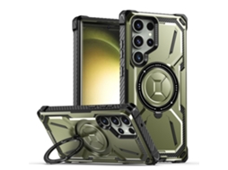 Suporte Magnético Compatível Com Capas De Celulares Samsung.verde Militar - S21plus
