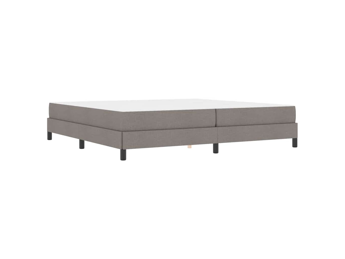 Conjunto 1 Cama Box Vidaxl Castanho-acinzentado Tecido (200 X 200 Cm)