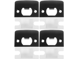 Kit De Portas Em Aço Inoxidável, 4 Portas, Placas De Fechadura Pretas, Peças Reforçadas