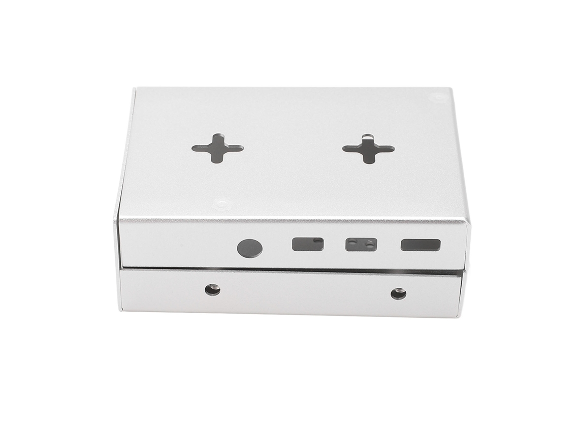 Capa De Alumínio Para Raspberry Pi 4b Prata