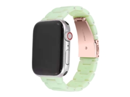 Bracelete Resina Luxury Verde Claro Apple Watch Series Se 40Mm