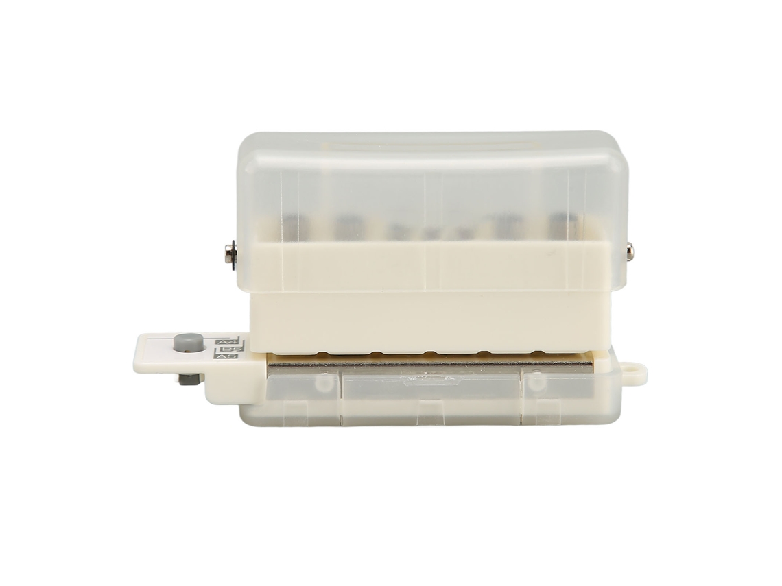 Perfuradora Portátil De 6 Agujas Estilo Bonito Em Abs Manual Com Profundidade De 7mm Para Escritório Transparente