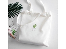 Sacola De Compras Reutilizável Com Estampa De Cactos, Feminina, Em Lona, ​​estilo Tote, Com Estampa De Desenho Animado, Ecológica, Para Usar No O