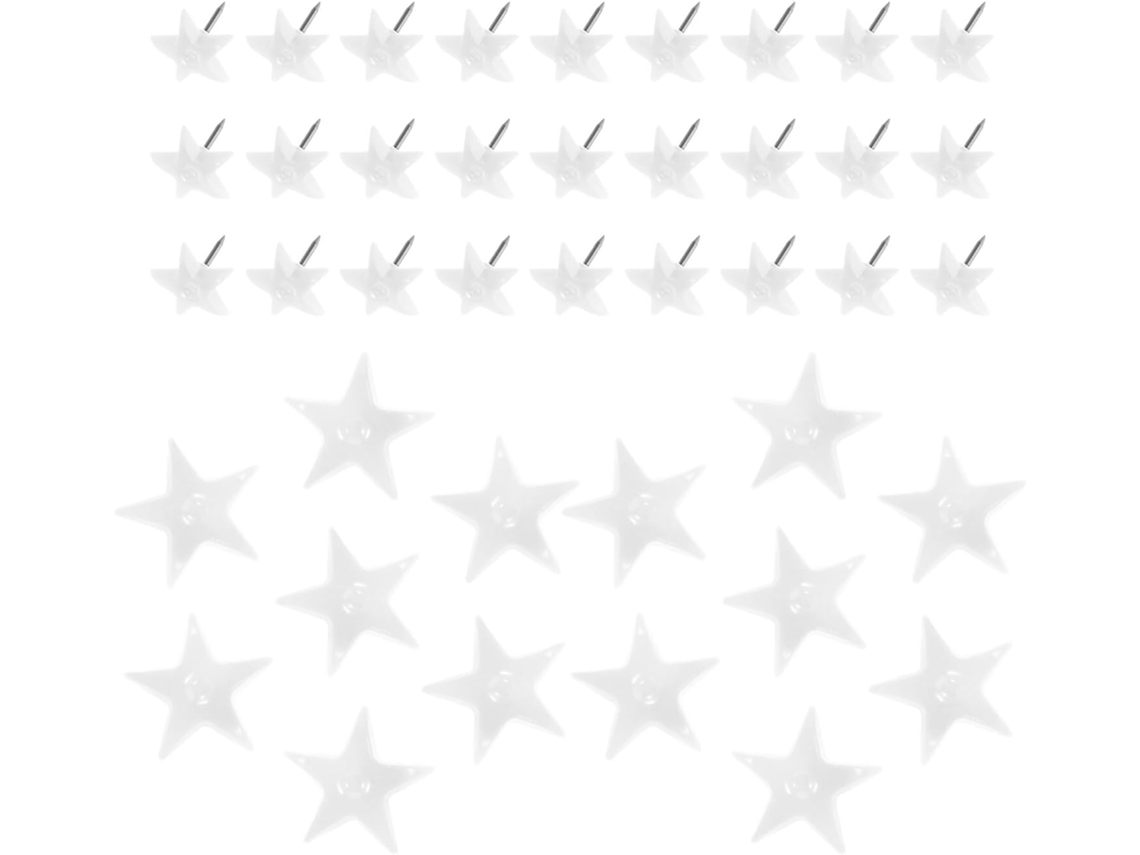 Conjunto De 50 Tachinhas Decorativas Em Plástico Branco, Práticas E Fáceis De Usar, Ideais Para Organizar Quadros De