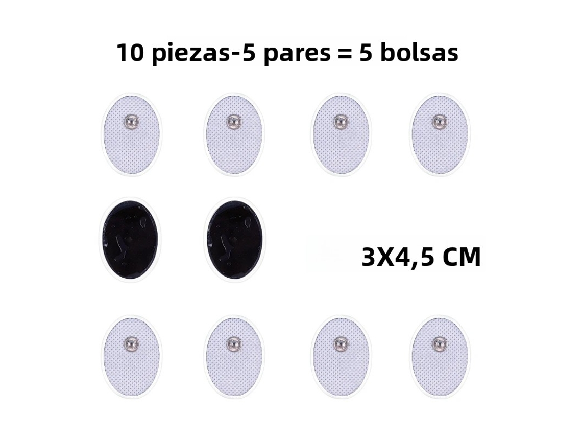Adesivos de Gel Autoadesivos para Terapia de Massagem por Pulso Tens MDUG (10 Unidades, 3x4,5cm)