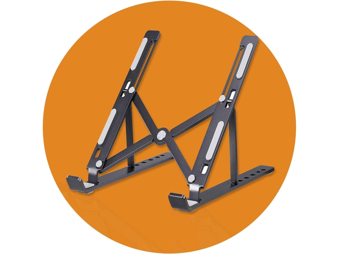 Lurelia Suporte Vertical Para Portátil Ajustável Em 6 Ângulos, Dobrável, Ergonómico, Antiderrapante, Com Ventilação, Em Liga De Alumínio