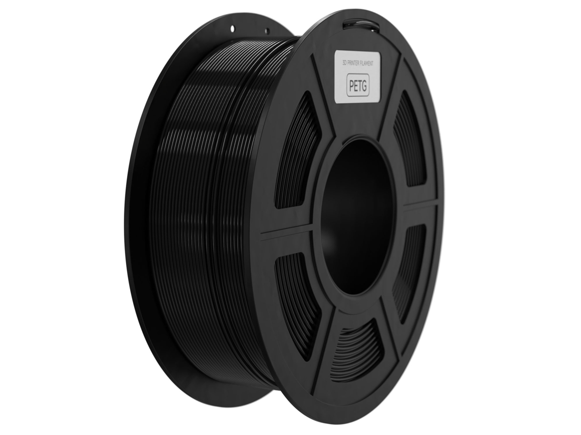 Filamento Petg 1.75mm 1kg Para Impressora 3d Ender 3 Neptune 2/3 Com Precisão +/-0.02mm Preto