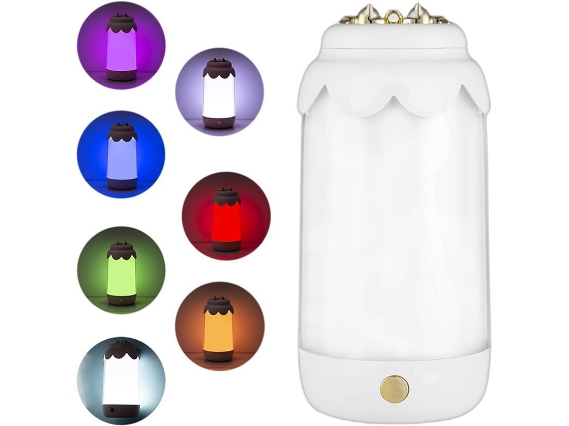 Lâmpada De Escritório Led Com Bateria Usb Rgb Mudança De Cor Gato Cuto Moderna Para Sala
