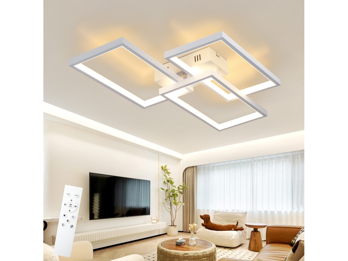 Zmh Luminária De Teto Led Moderna Com Controle Remoto - Luminária De Metal De Design Para Quarto