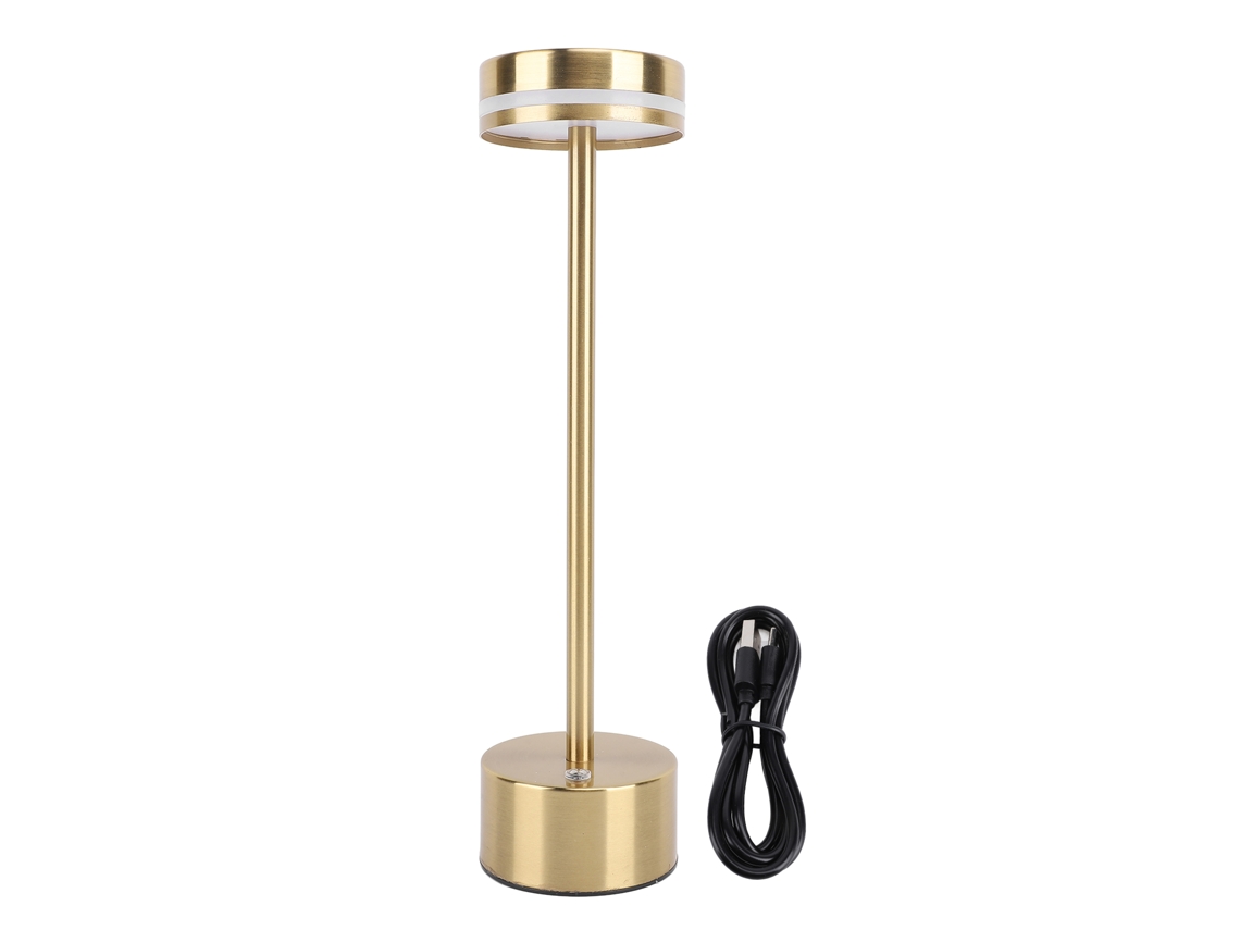 Lâmpada de mesa sem fio recarregável dimmable 3 cores forma ovni para quarto | S/MARCA