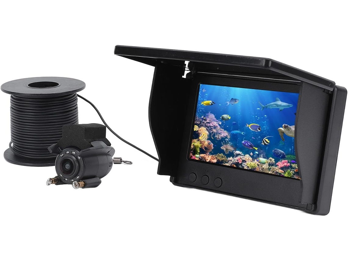 Câmera Fishfinder Com Tela De 4,3 Polegadas, Cabo De 15 Metros, Detector De Gelo, Jangada Com Resolução 1080p.