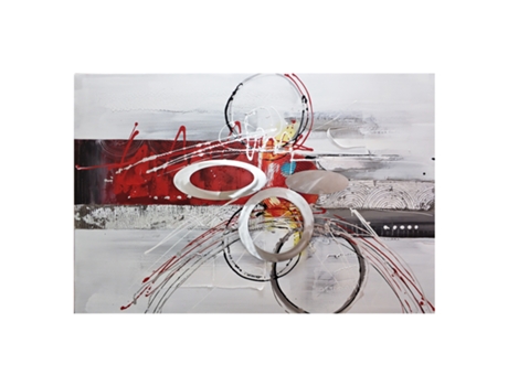 I 120 X 80 Cm De Colagem 3D Imagem Abstrata Com Elementos De Alumínio