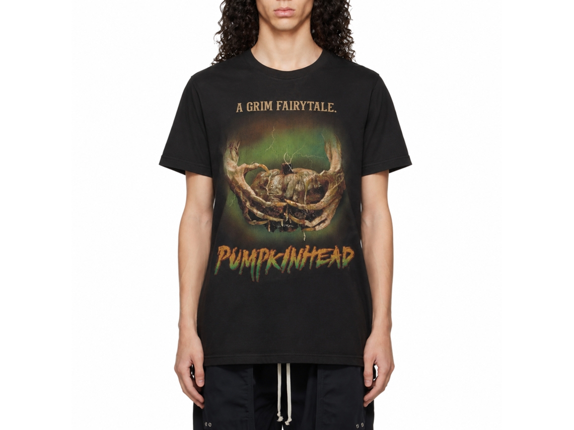 Rockinstone Pumpkinhead Movie Claws Holding A Nasty Pumpkin Black Adult T-shirt Size:s