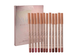 Conjunto De 12 Lápices Labiales De 0.8g, Alta Pigmentación, Larga Duración, Resistente Ao Borroso, Maquiagem Labial Portátil Para Uso Diário