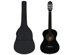 vidaXL 8 pcs conjunto guitarra clássica iniciantes 1/2 34" preto