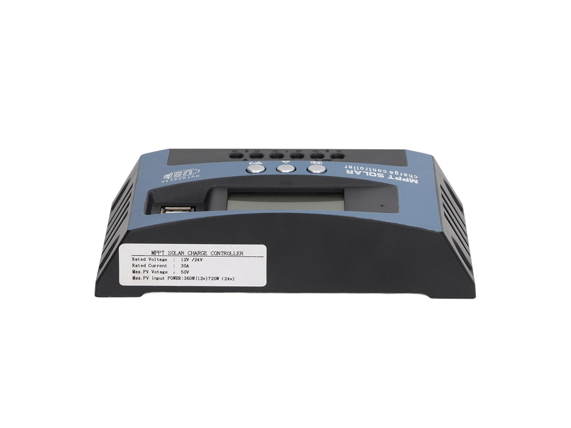 Controlador Mppt Para Painel Solar 12v 24v 30a Com Regulador De Voltagem Duplo E Lcd