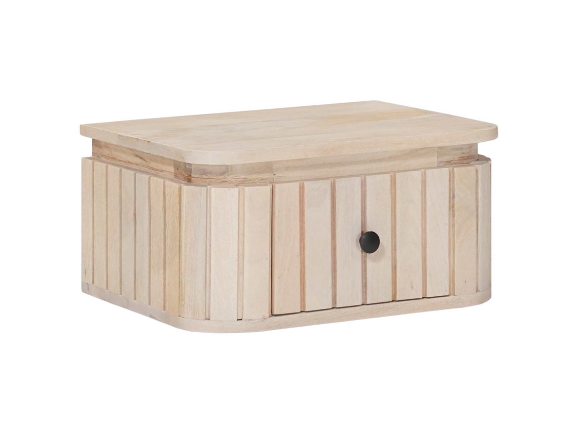 Vidaxl Criado-mudo Artesanal Branco 40 X 30 X 20 Cm