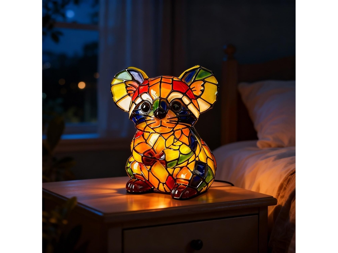 Luminária Noturna 3d Em Formato De Esquilo Cavalo Ou Coala Abajur