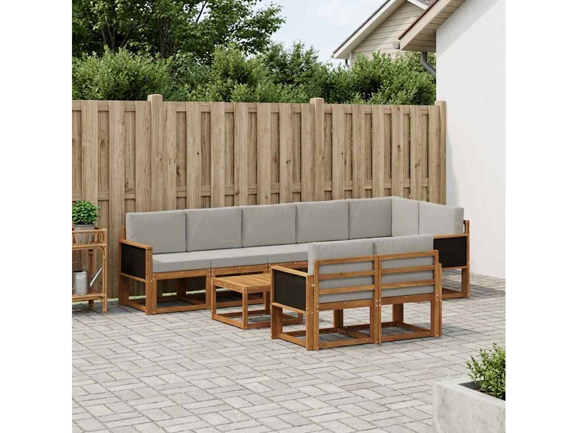 Vidaxl Conjunto De Sofás Para Exterior 9 Unid. Poliéster