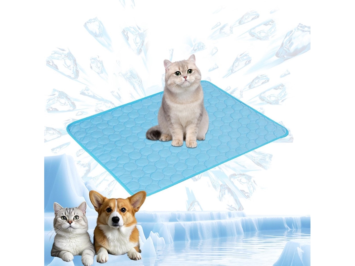 Tapete Refrescante, para Cães e Gatos, 60x50 Cm, Azul AQUAFORGE