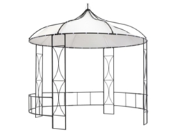 Gazebo VIDAXL White Tecido (300x290 cm)