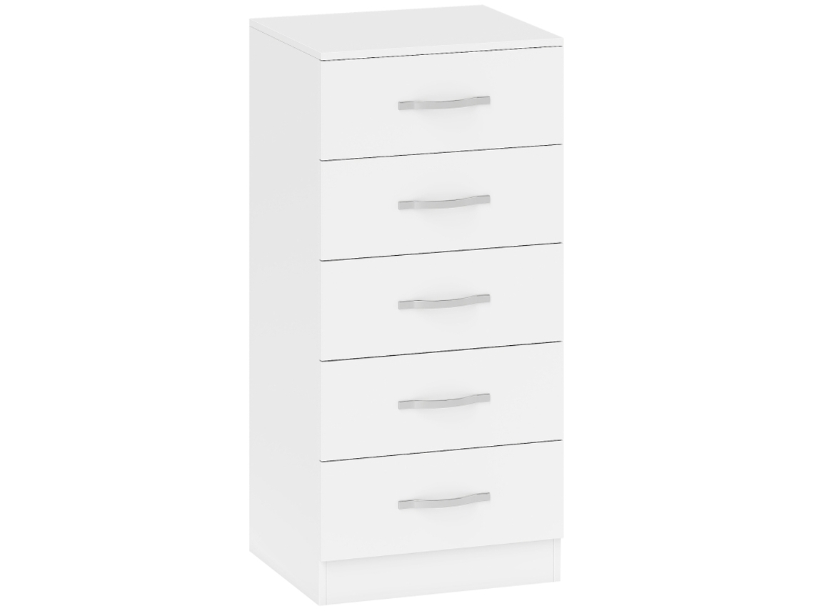 Cômoda 5 Gavetas Aglomerado Branca