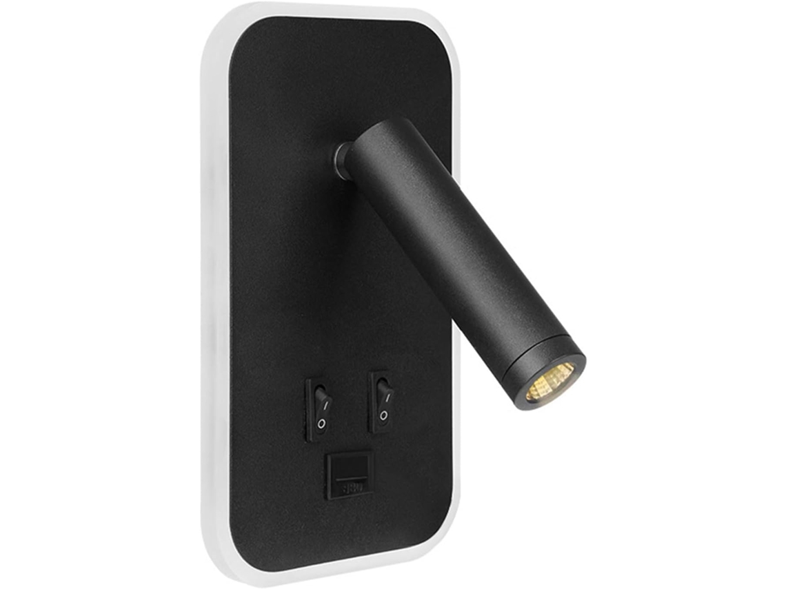 Luminária De Parede Com Retroiluminação, Carregamento Usb, Rotação De 330 Graus, Ajustável, Para Est Gokoco