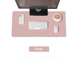 Tapete De Mesa Grande Em Couro Pu, Tapete De Rato Impermeável Olysi Shop (rosa, 90 X 45 Cm)