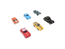 Primerox conjunto 6 Carros de Liga para Crianças Brinquedo de Corrida Presente Decoração