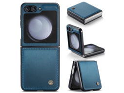 Nova Capa Dobrável Para Celular Em Couro Sintético Com Proteção Antirroubo.azul - Samsung Z Flip5